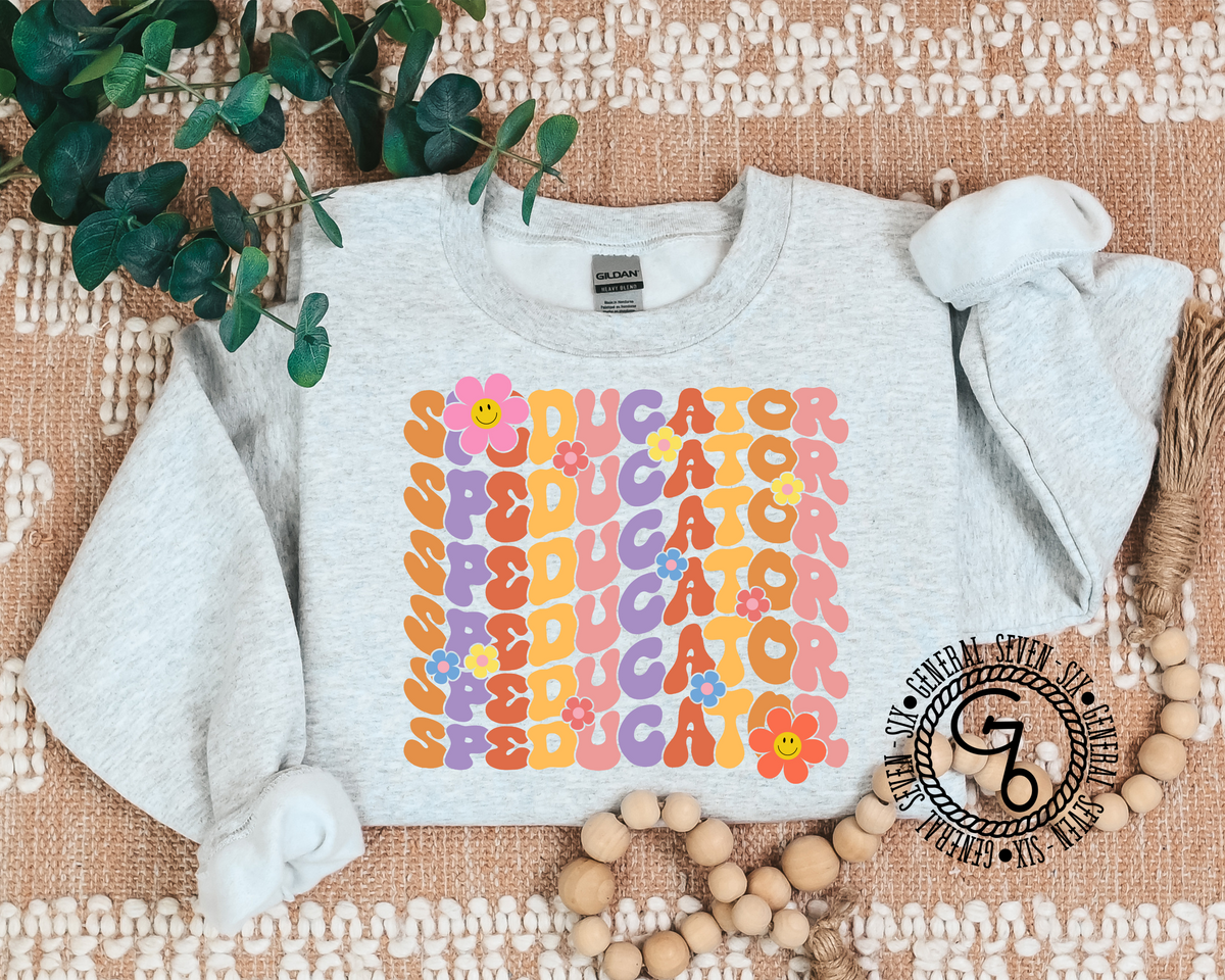 Colorful Wavy SPED Educator Top