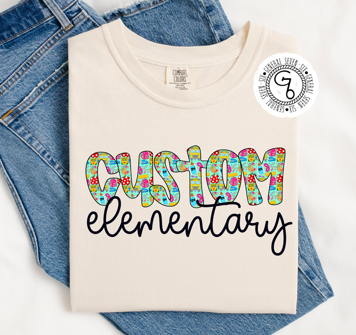 Colorful Personalized Elementary Top