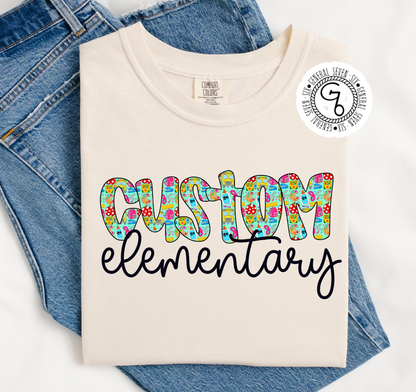 Colorful Personalized Elementary Top